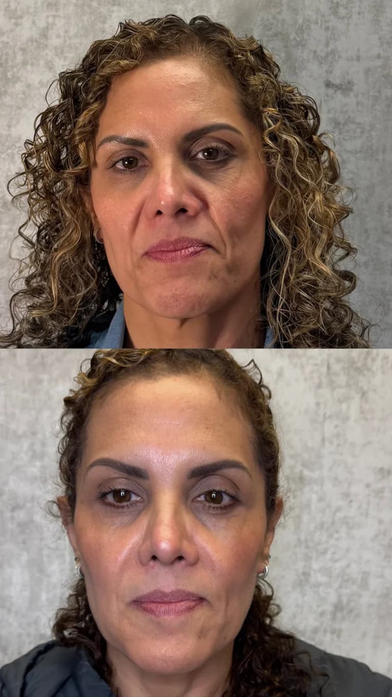 PRF EZ Gel under-eye before and after
