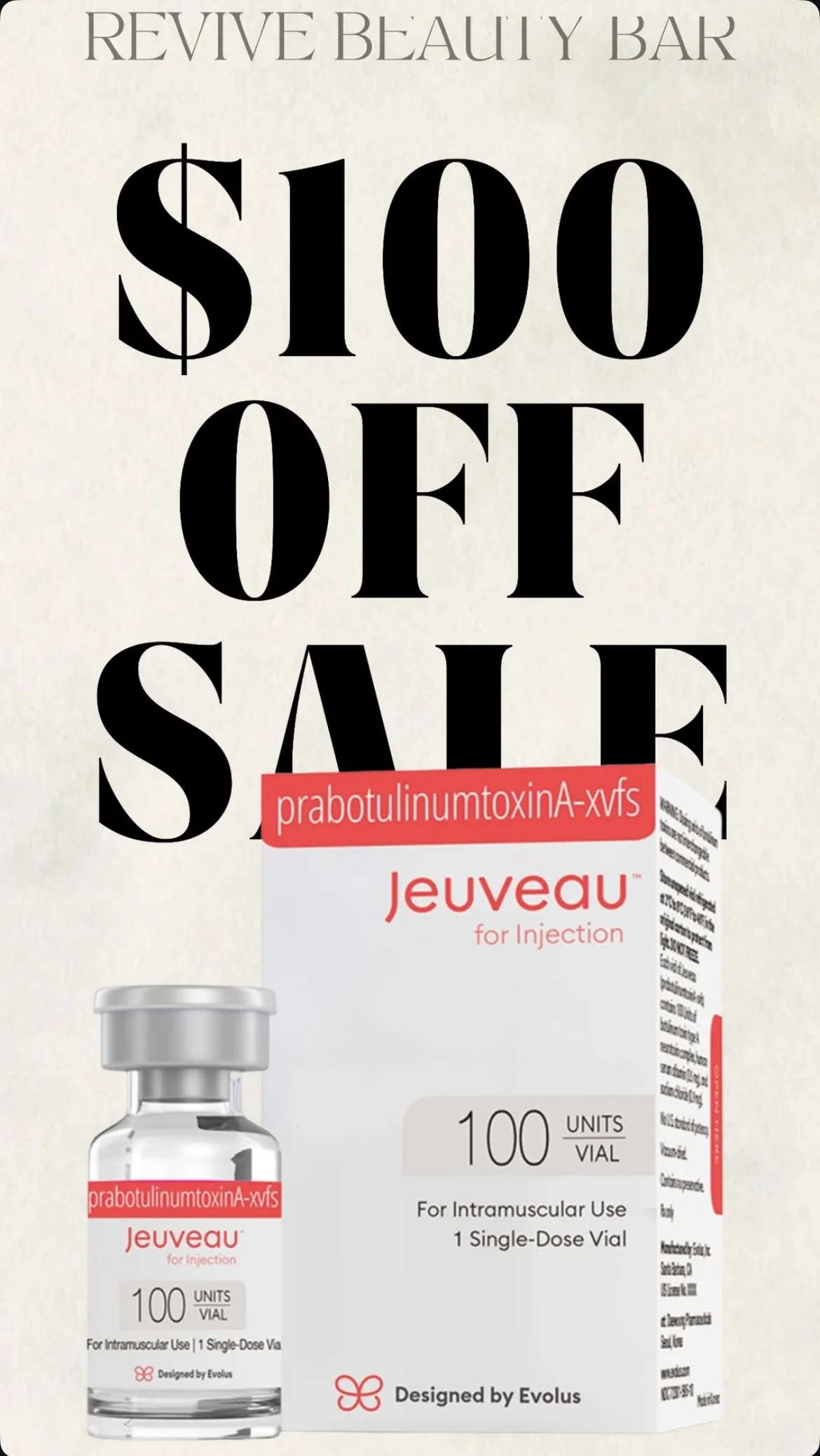 $100 off sale of botox